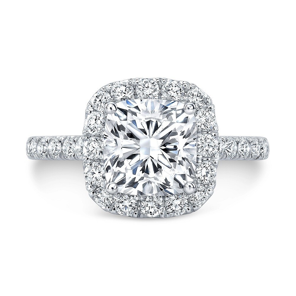 10K White Gold Moissanite Wedding Ring-1