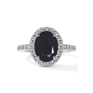 10K White Gold Oval Cut Custom Engagement Ring Gemstone Rings-20