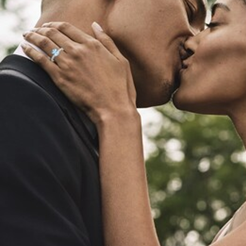 10K White Gold Oval Cut Custom Engagement Ring Gemstone Rings-4