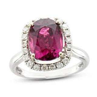 10K White Gold Oval Cut Engagement Ring Gemstone Anniversary Rings-14