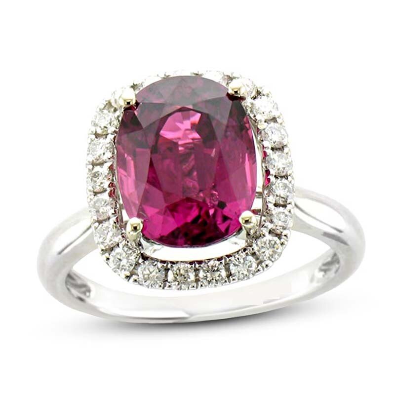 10K White Gold Oval Cut Engagement Ring Gemstone Anniversary Rings-7