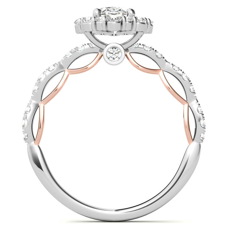 10K witgouden ovaal geslepen halo moissanite verlovingsring-4
