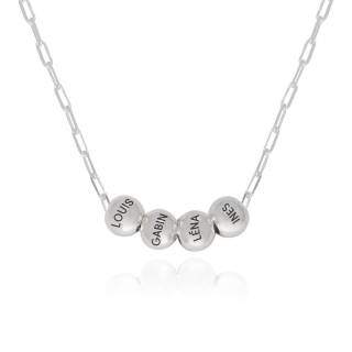 9K White Gold Personalized Engraving Pendant Necklace For Women-4