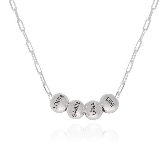 9K White Gold Personalized Engraving Pendant Necklace For Women