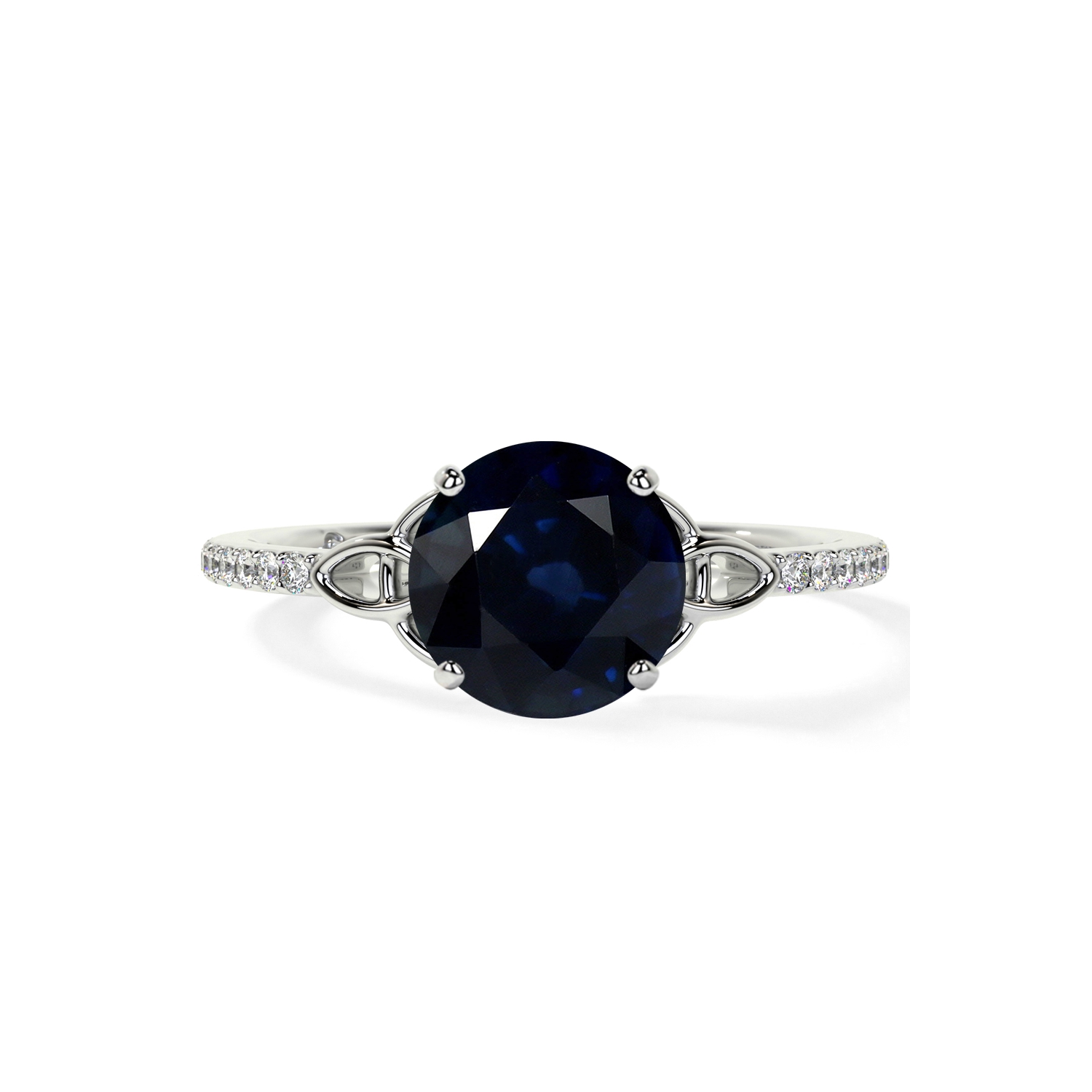 10K White Gold Roun… - image