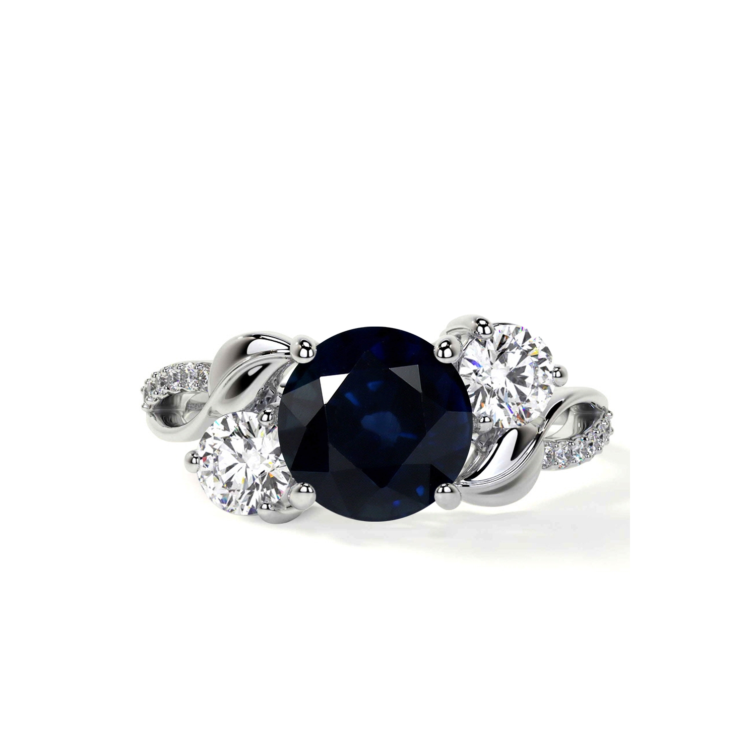 10K White Gold Roun… - image