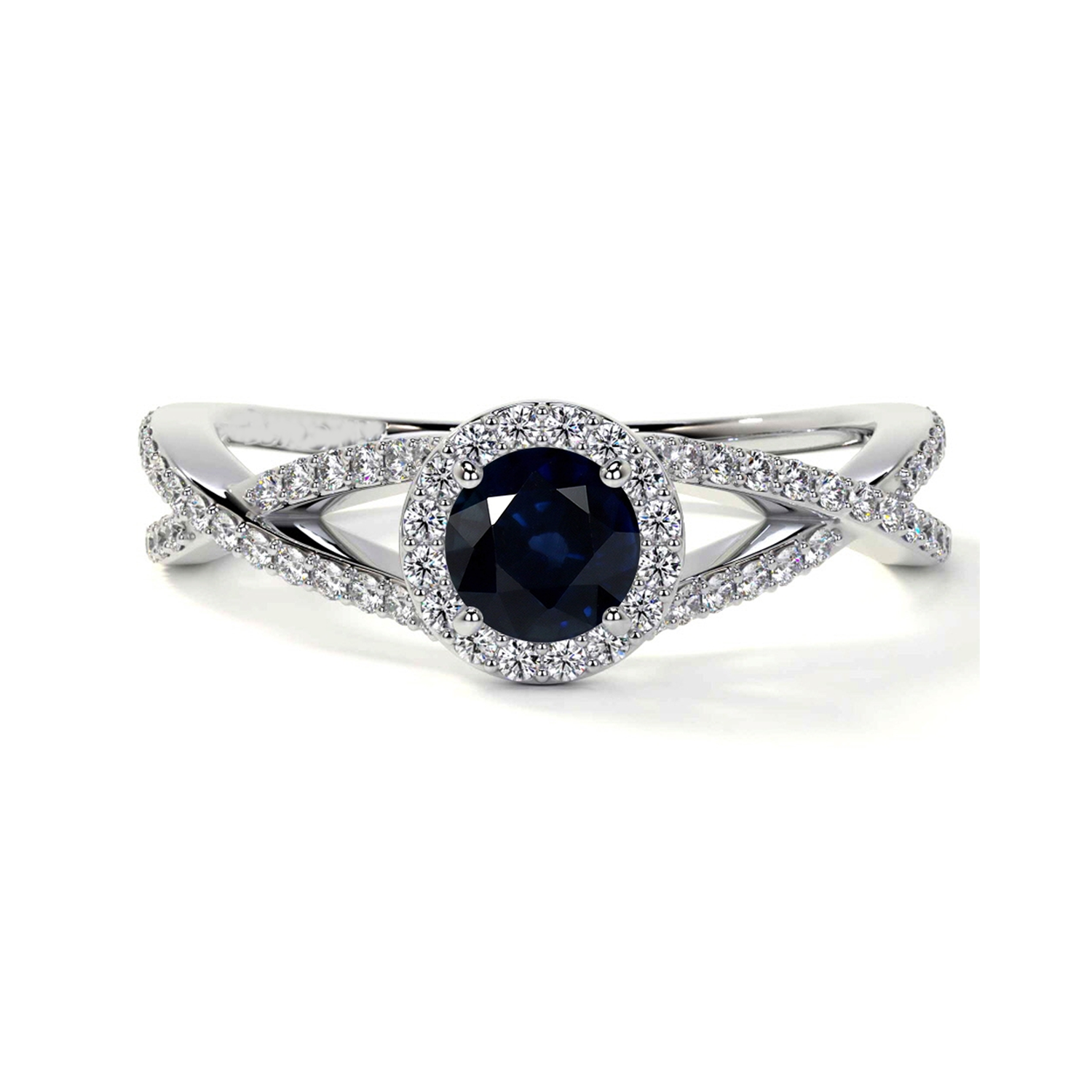 10K White Gold Roun… - image