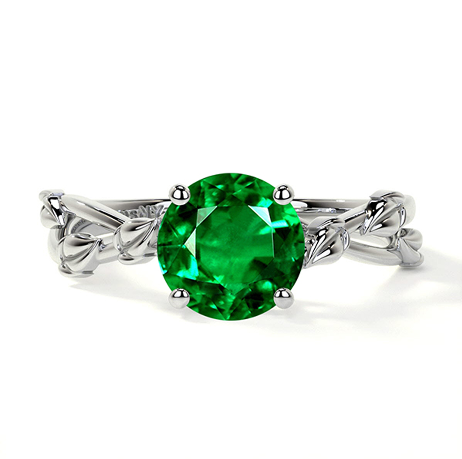 10K White Gold Roun… - image