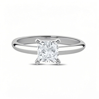 10K White Gold 0.5 to 3 CT. T.W. Princess Cut Lab Created Diamond Custom Engagement Ring VVS1-VS1 Clarity 3EX IGI Certified-11