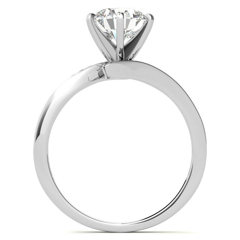 Verlobungsring aus 10-karätigem Roségold mit rundem Halo-Moissanit-5