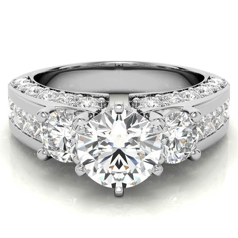 10K White Gold Roun… - image