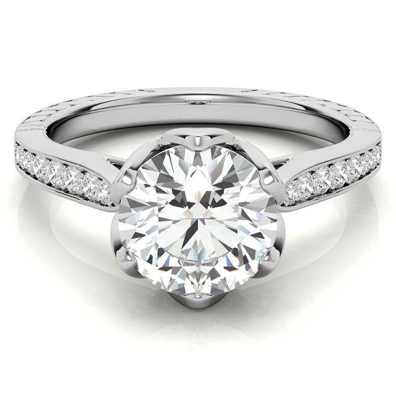 10K White Gold Roun… - image