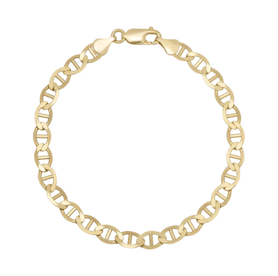 10 Karat Gelbgold Mariner Link Fußkettchen 2 mm