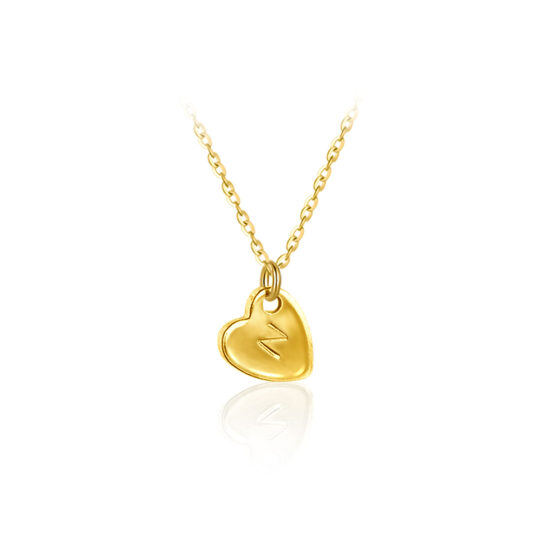 Colar com pingente de letras em ouro 10K