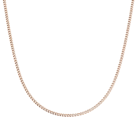 Collana da uomo a maglia cubana in oro rosa 10 carati