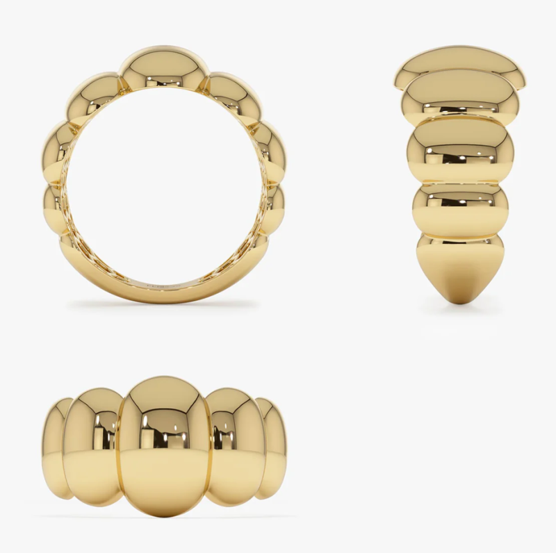 18K Bubble Dome Statement Ring-4