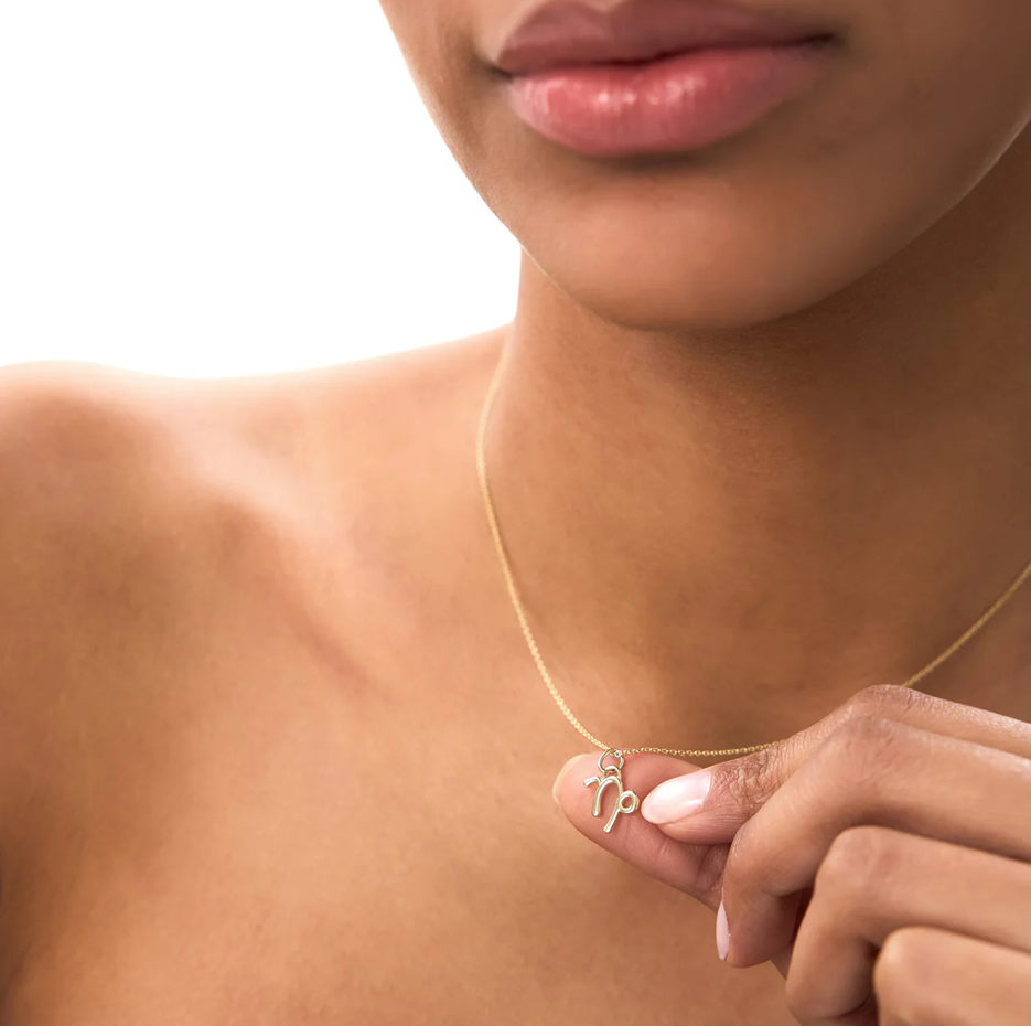 14K Capricorn Zodiac Charm Necklace-2
