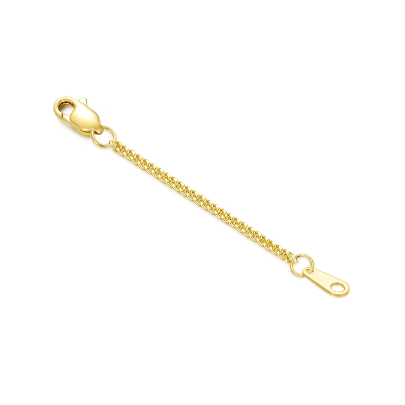 10K 2.5Inch Curb Link Chain Extension Chain For Women-7