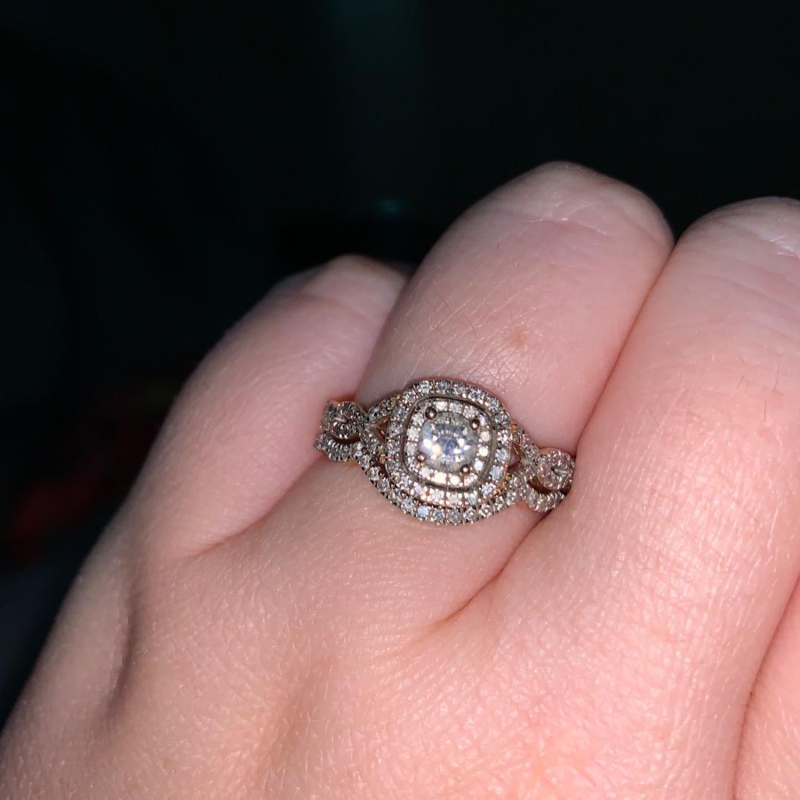 10K Gold 0.5 to 3 CT Round Lab Created Diamond Engagement Ring D Color VVS1 Clarity 3EX IGI Certified-2