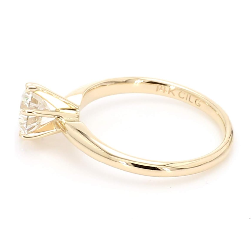 10K Gold 0.5 to 3 CT Round Lab Created Diamond Custom Engagement Ring D Color VVS1 Clarity 3EX IGI Certified-3