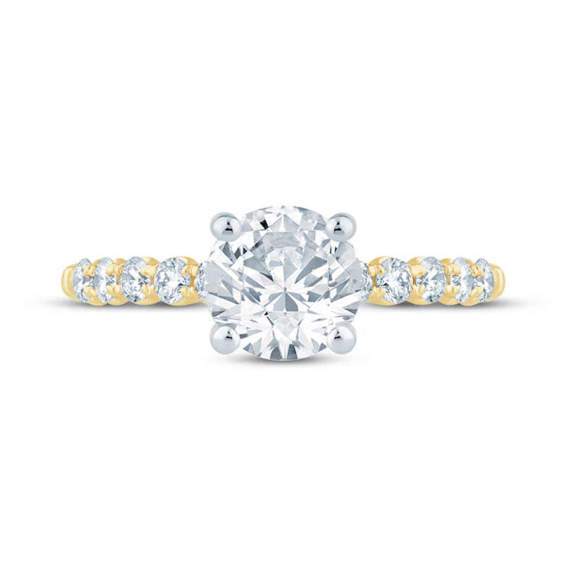 10K Gold 0.75 to 3.25 CT. T.W Round Cut Lab Created Diamond Engagement Ring D VS1-VVS1 Clarity 3EX IGI Certified-2