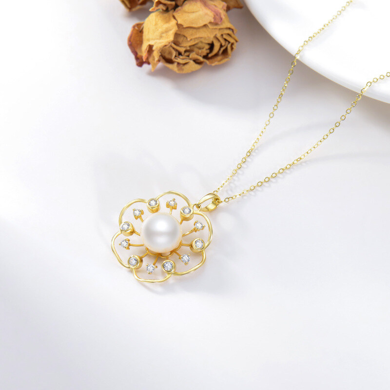 10K Gold Extender Inches Circular Strand Necklace For Women-3