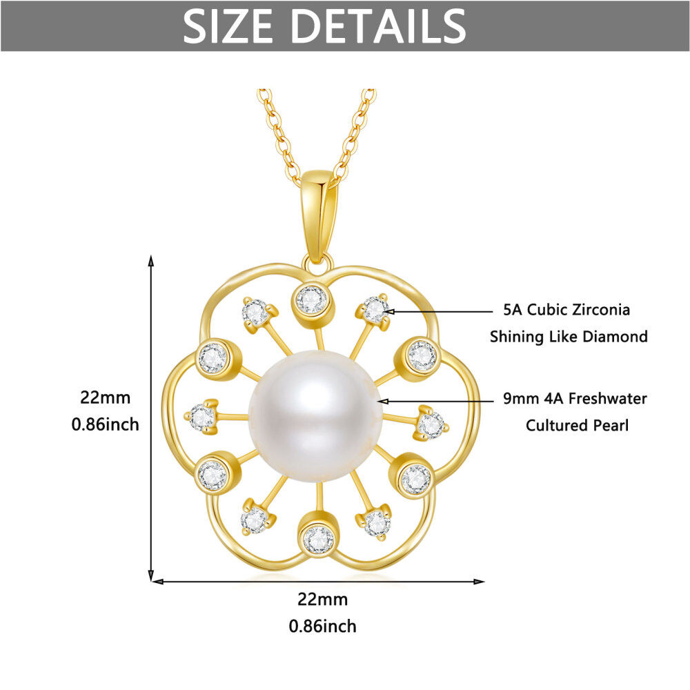 10K Gold Extender Inches Circular Strand Necklace For Women-4