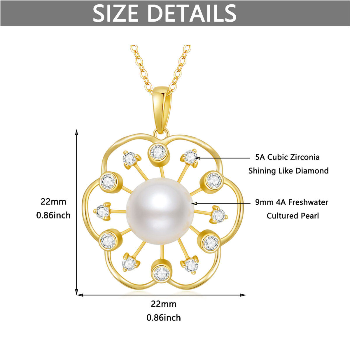 18K Gold Extender Inches Circular Strand Necklace For Women-4