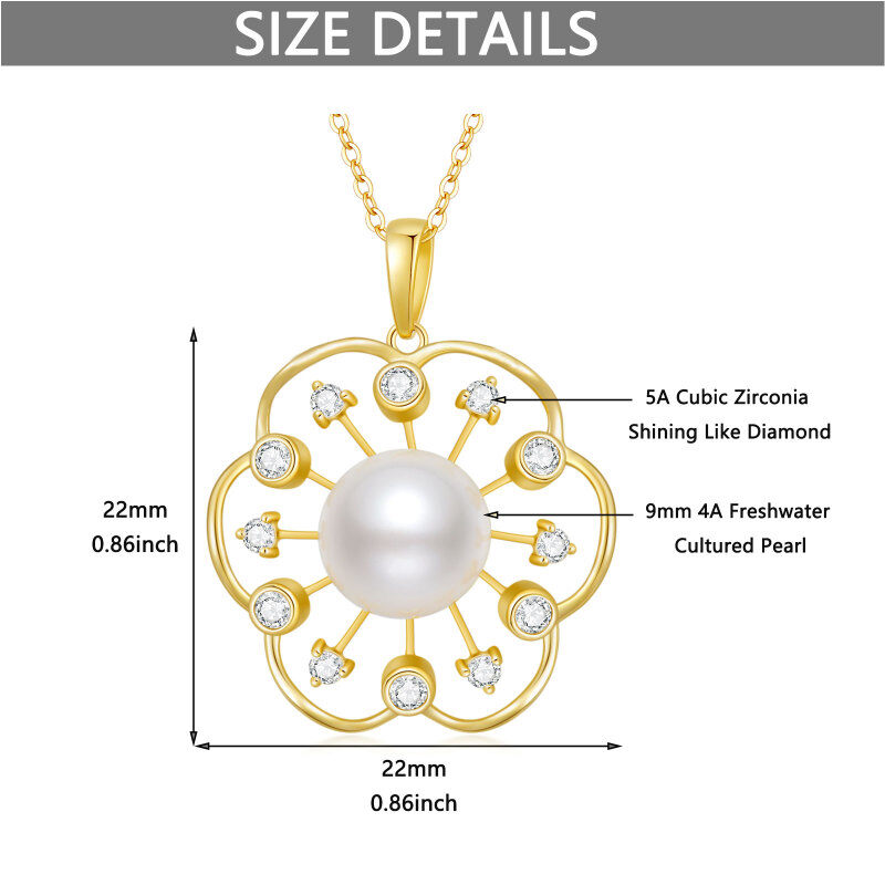 10K Gold Extender Inches Circular Strand Necklace For Women-4