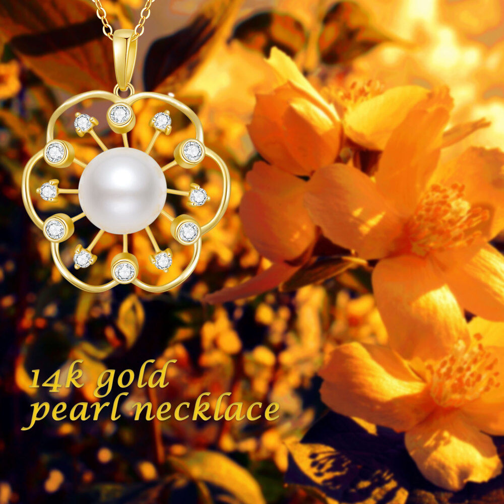 10K Gold Extender Inches Circular Strand Necklace For Women-5