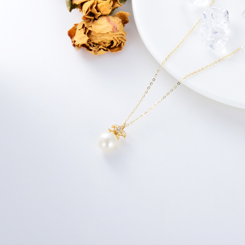 10K White Gold 16 ''1'' 1 ''Extender Inches Pearl Strand Necklace-4