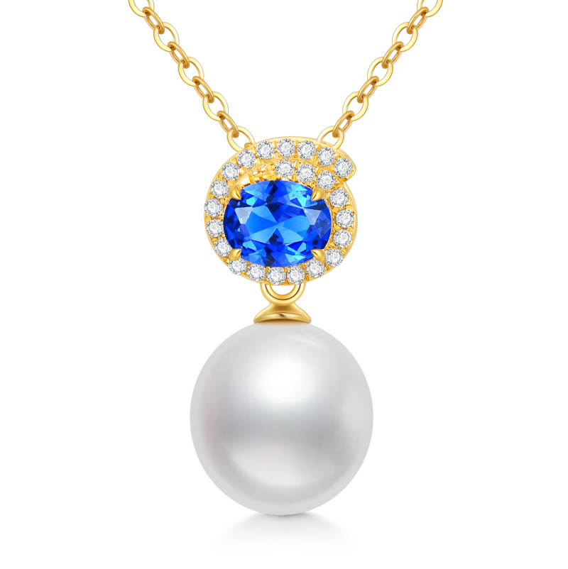 10K Gold 16 ''1'' 1 ''Extender Inches Pearl Strand Necklace-2