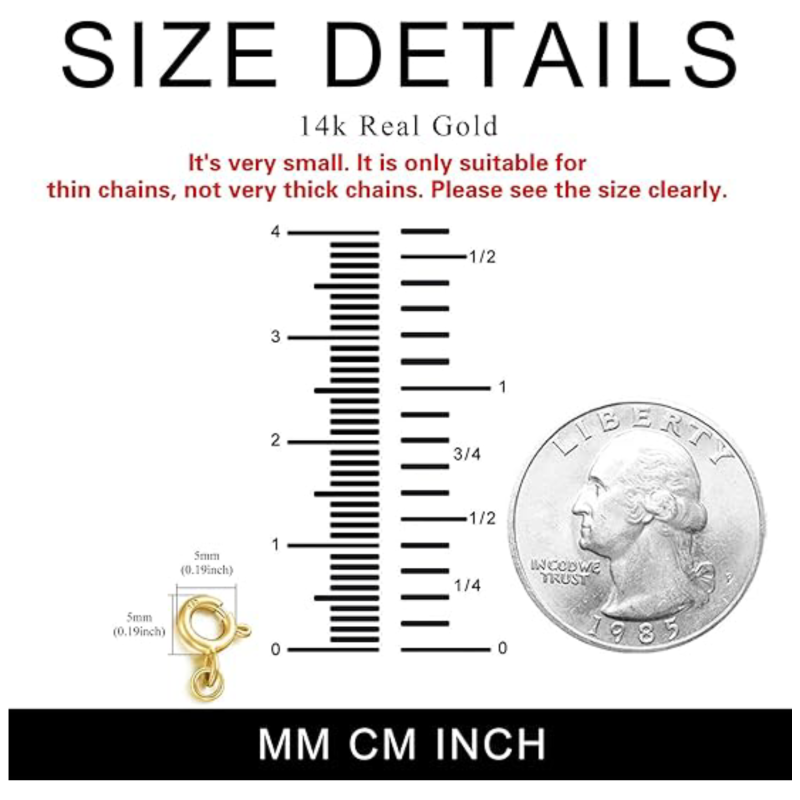 10K Gold 1Mm Box Chain 1Inch Extender Chain-2