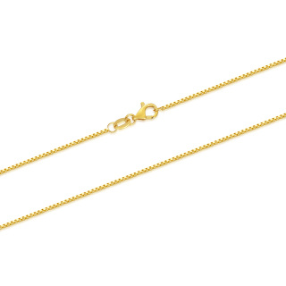 10K Gold 1mm Box Chain Necklace-2