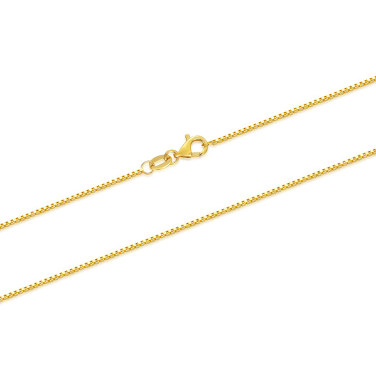 Collana a catena scatolata in oro 14 carati da 1 mm