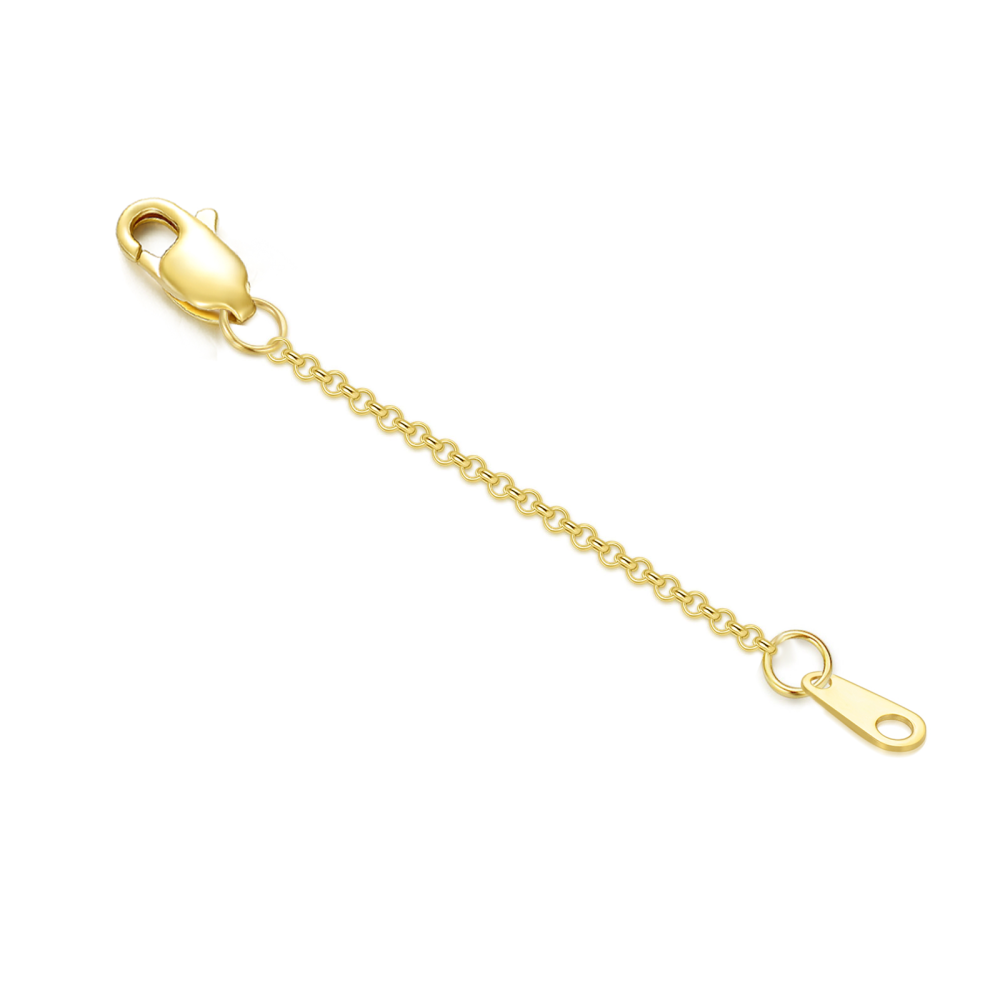 10K Gold 1.5Inch Rolo Chain Extender Chain-1