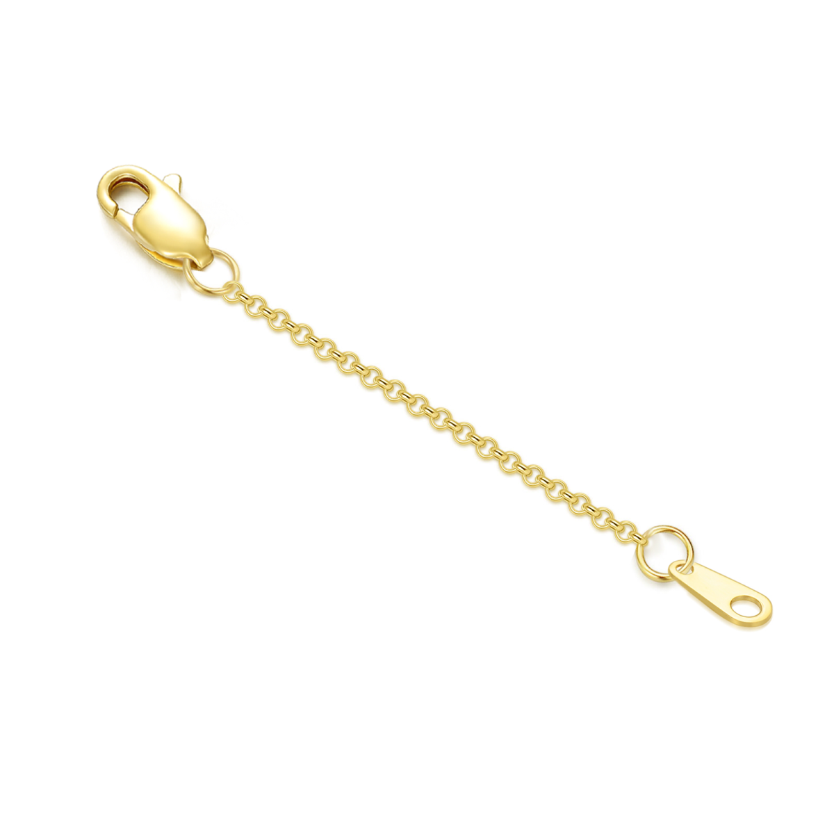 14K Gold Inch Rolo Chain Extender Chain-1