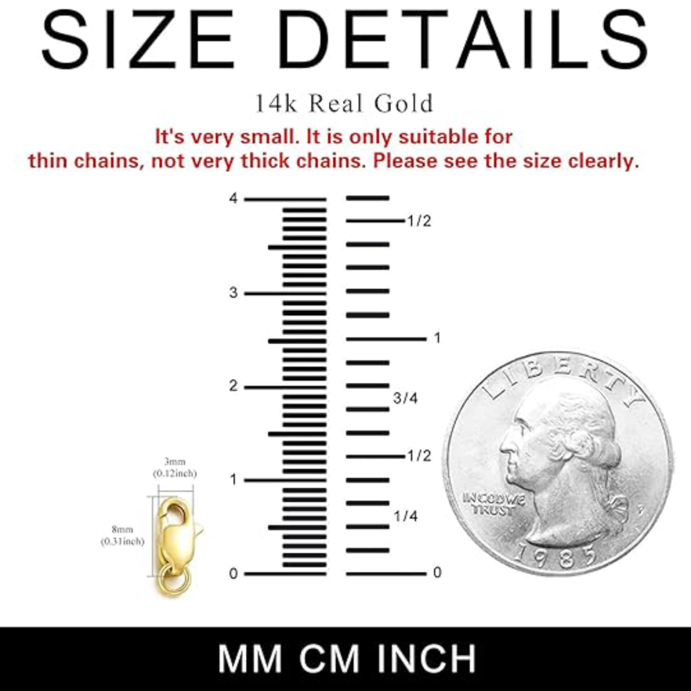 10K Gold 1.5Inch Rolo Chain Extender Chain-4