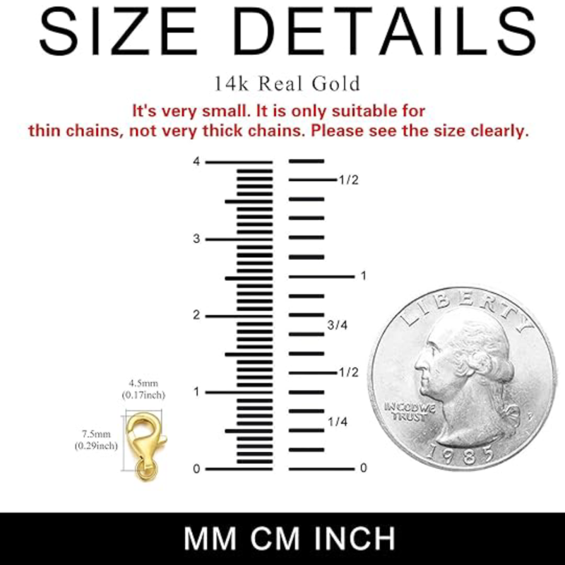 10K Gold 1Inch O-Shaped Chain Calendering With Lobster Clasp Magnet Extension Chain-4