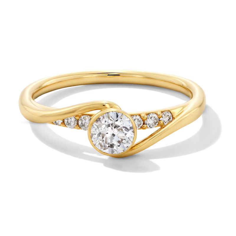 10K Gold 1 to 3.5 CT.T.W. Round Lab Created Diamond Custom Engagement Ring D Color VVS1 Clarity 3EX IGI Certified-1