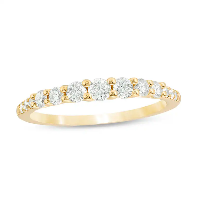 10K Gold 1 CT.T.W. Round Diamond Custom Wedding Ring D Color VVS1 Clarity 3EX-1