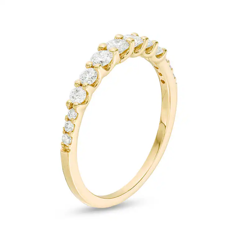 10K Gold 1 CT.T.W. Round Diamond Custom Wedding Ring D Color VVS1 Clarity 3EX-3