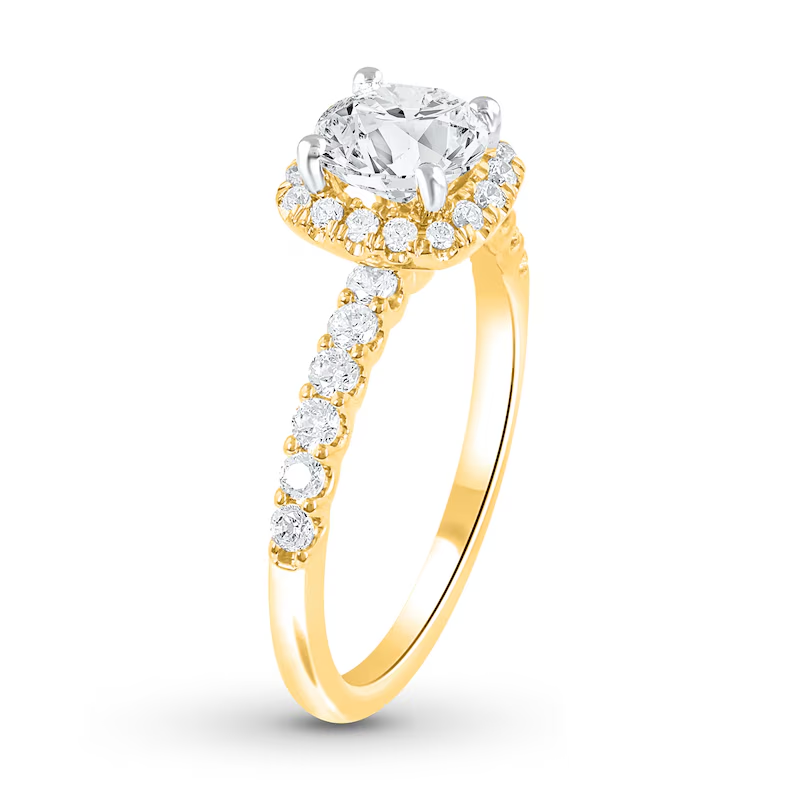 14K Gold 1 to 3.5 CT.T.W. Round Lab Created Diamond Engagement Ring D VVS1-VS1 Clarity 3EX IGI Certified-3