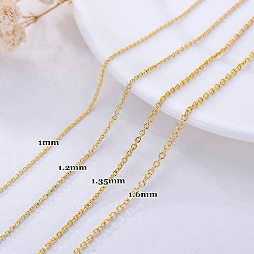 14K gouden 1,2 mm kabelketting-3