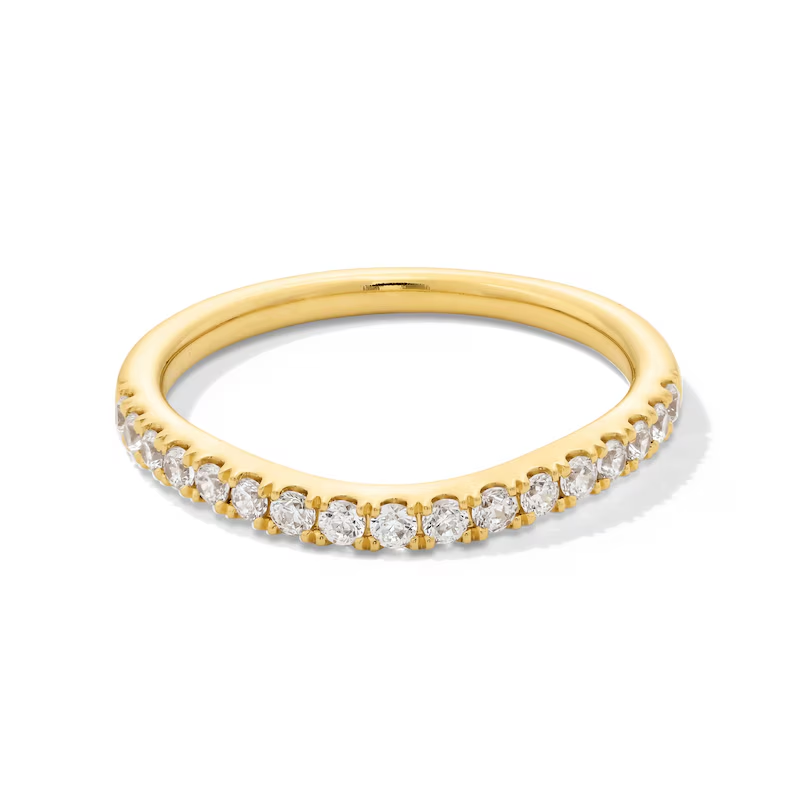 10K Gold 0.3CT.T.W. Round Lab Created Diamond Custom Wedding Ring 3EX IGI Certified-1