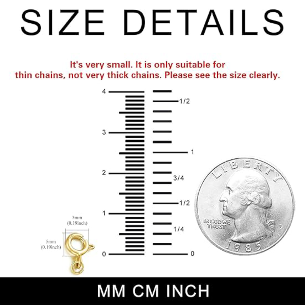10K Yellow Gold 1.35Mm 0.5 Inch Length Curb Link Chain Spring Buckle Extender-3