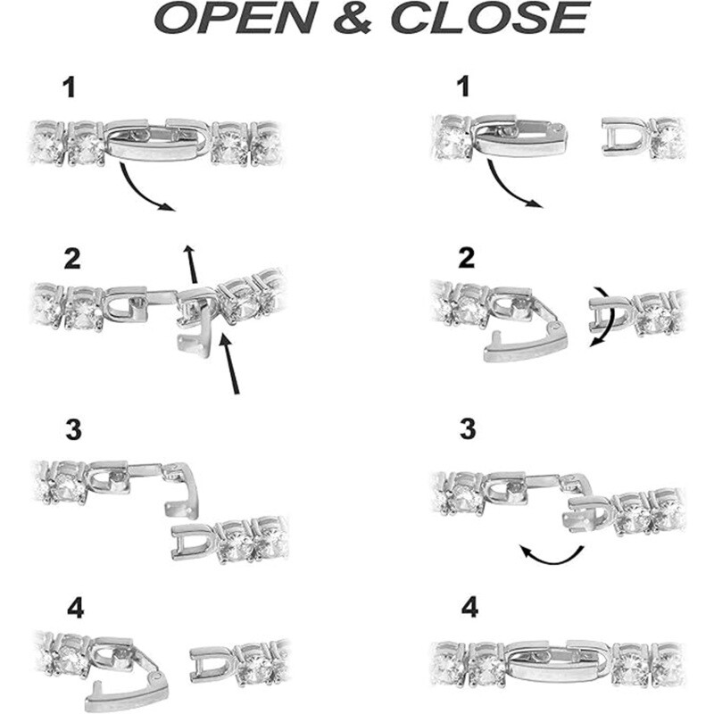 Pulsera de tenis de moissanita de 3 mm en plata esterlina chapada en oro-3