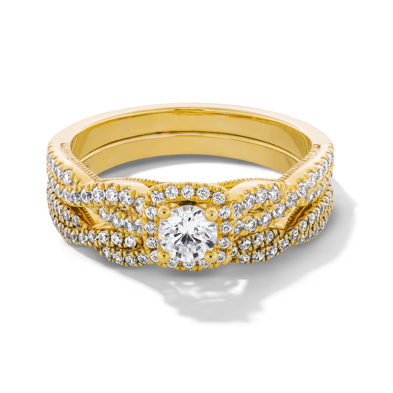 14K Gold 1 to 3.5 CT. T.W Round Cut Lab Created Diamond Engagement Ring D VS1-VVS1 Clarity 3EX IGI Certified-1