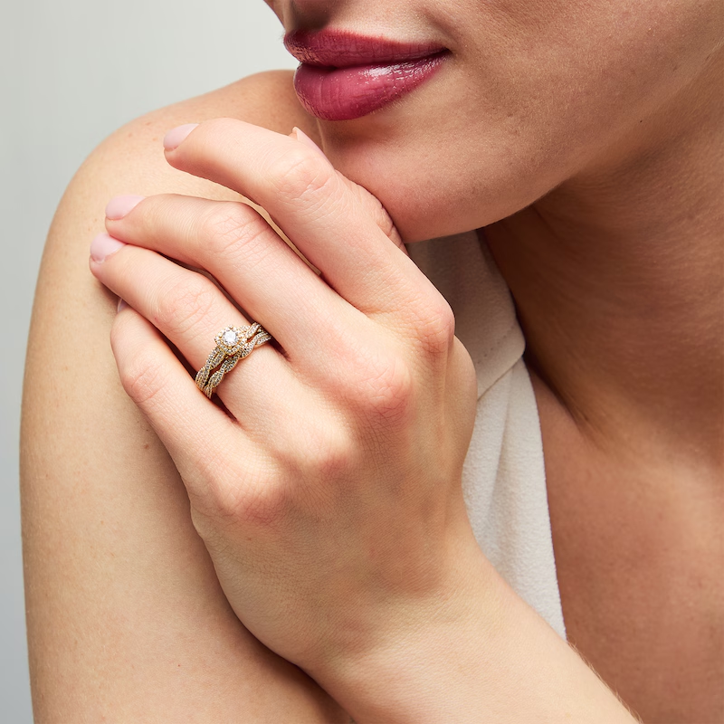 14K Gold 1 to 3.5 CT. T.W Round Cut Lab Created Diamond Engagement Ring D VS1-VVS1 Clarity 3EX IGI Certified-2