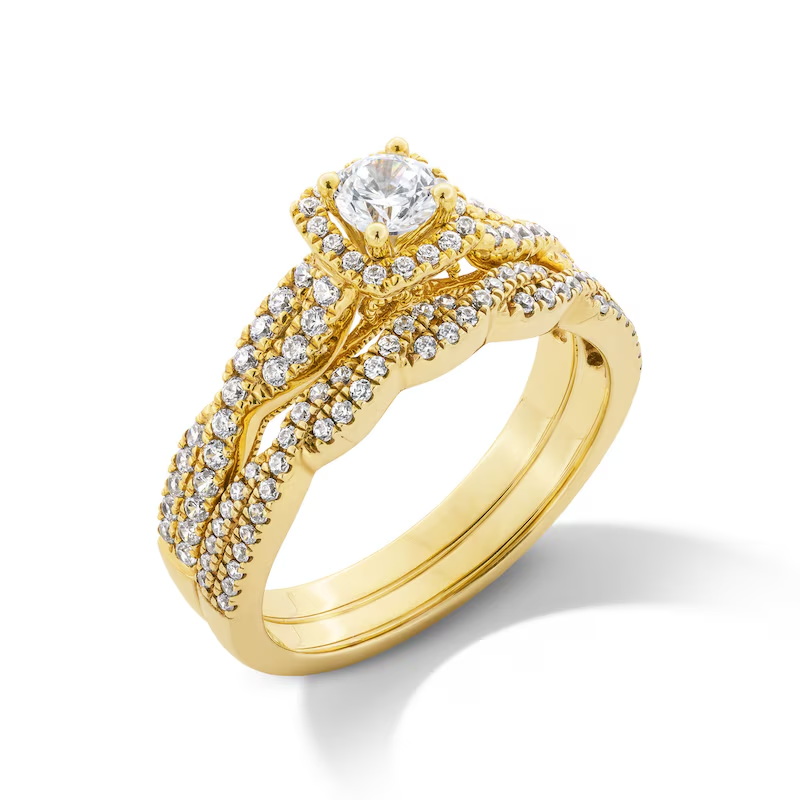 Verlobungsring aus 10 Karat Weißgold, 1 bis 3,5 Karat, TW, runder Schliff, im Labor hergestellter Diamant, Reinheit D VS1-VVS1, 3EX, IGI-zertifiziert-3
